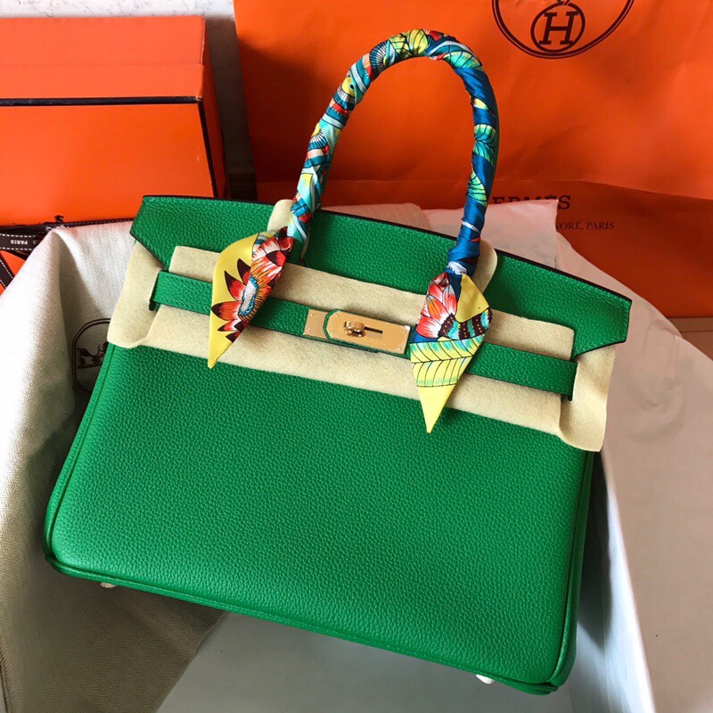 Hermes Birkin 30CM Togo Leather Handbag Green